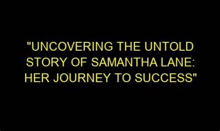 Uncovering Her Journey To Success