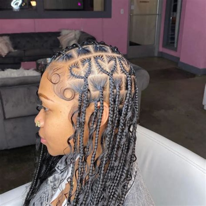 Unveiling The Enchanting World Of Knotless Braids With Heart And Beads
