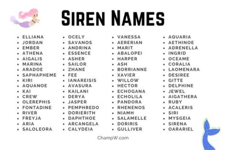 Unveiling The Enchanting World Of Siren Last Names