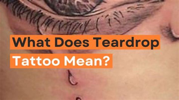 What Does a Teardrop Tattoo Mean in Jail? Unpacking Its Complex Meanings